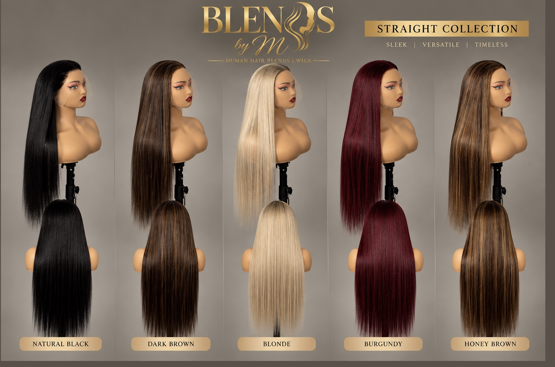 Assorted Straight in Natural black